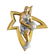 Aplique Estrela Dourada Basquete Feminino